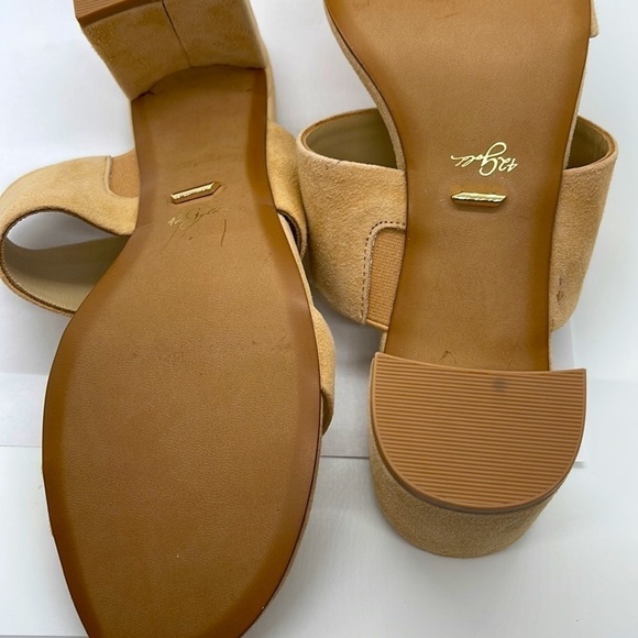 42 Gold Liya tan suede slip one size 9 - Picture 6 of 9